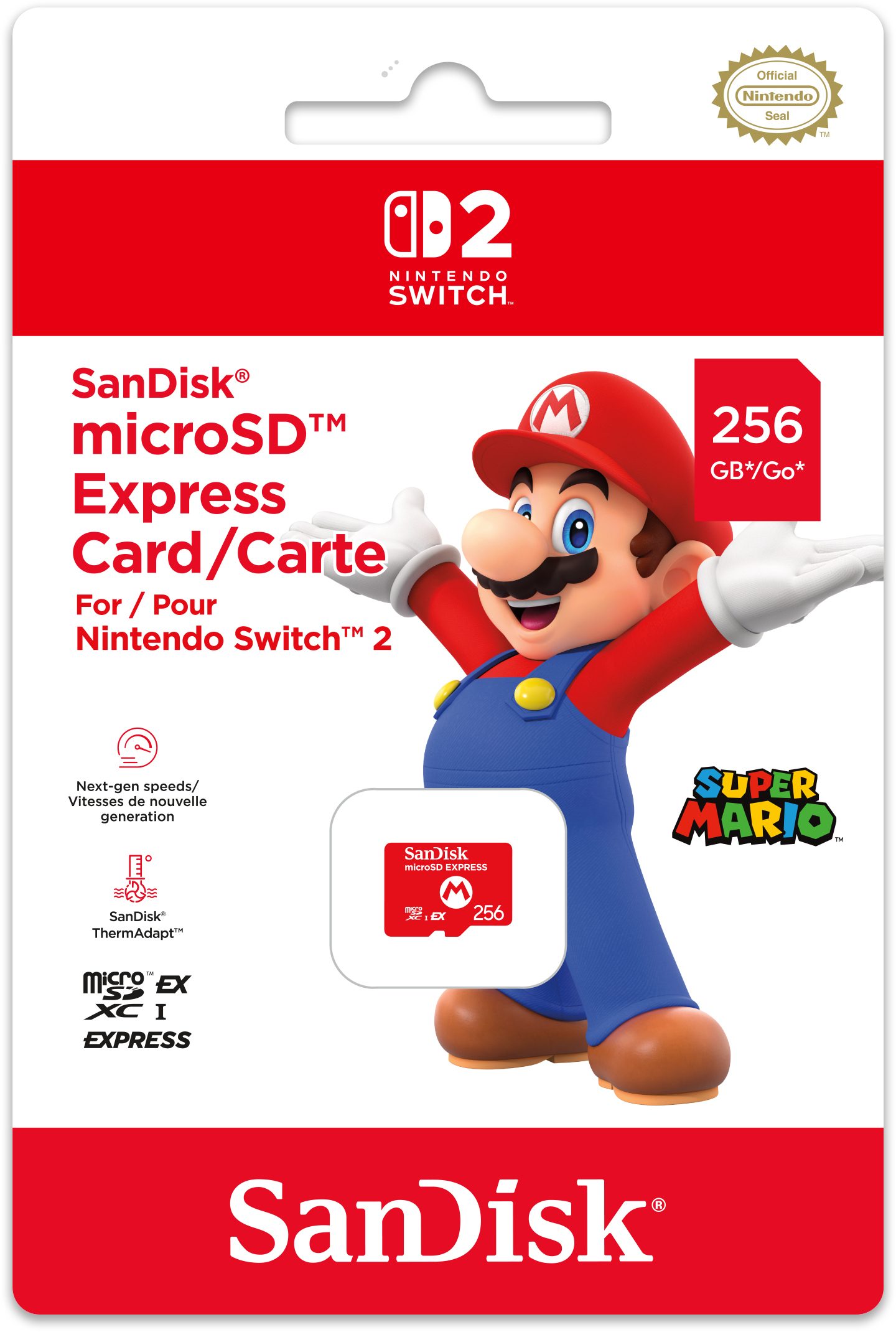 SanDisk - Tarjeta de Memoria SanDisk MicroSD Express Nintendo Switch 2 256GB