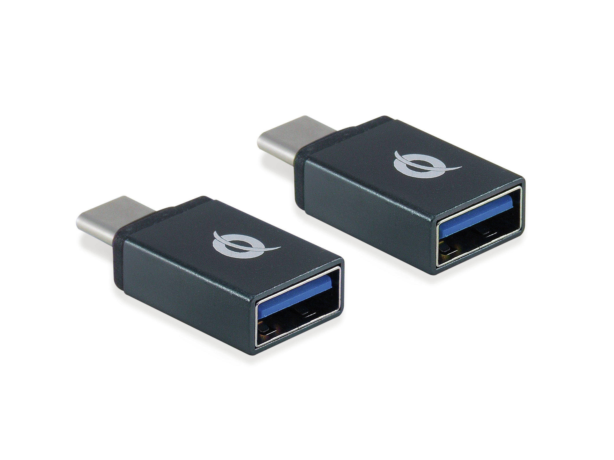 Adaptador Conceptronic USB-C Macho > USB-A Hembra Pack 2 Negro