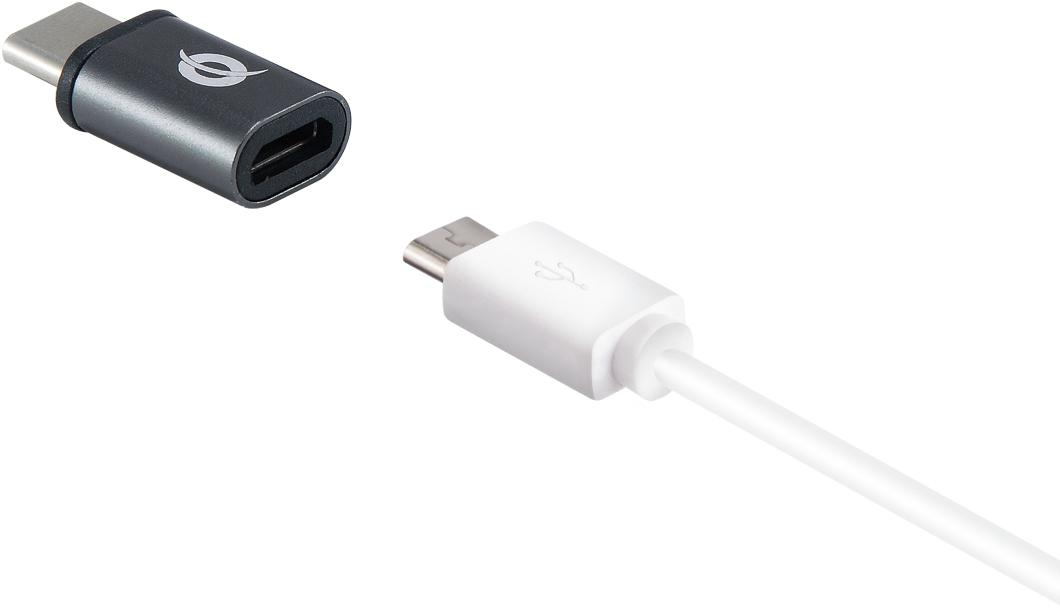 Conceptronic - Adaptador Conceptronic USB-C Macho > USB-A Hembra + USB-C > MicroUSB Negro