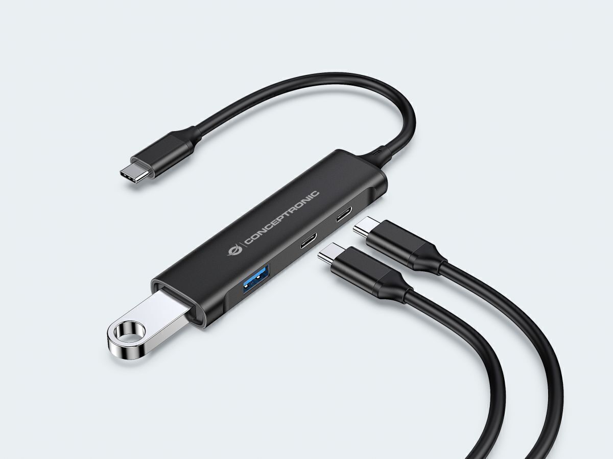 Conceptronic - HUB USB Conceptronic 4-in-1 USB-C 3.2 > 2x USB-C 3.0 + 2x USB-A