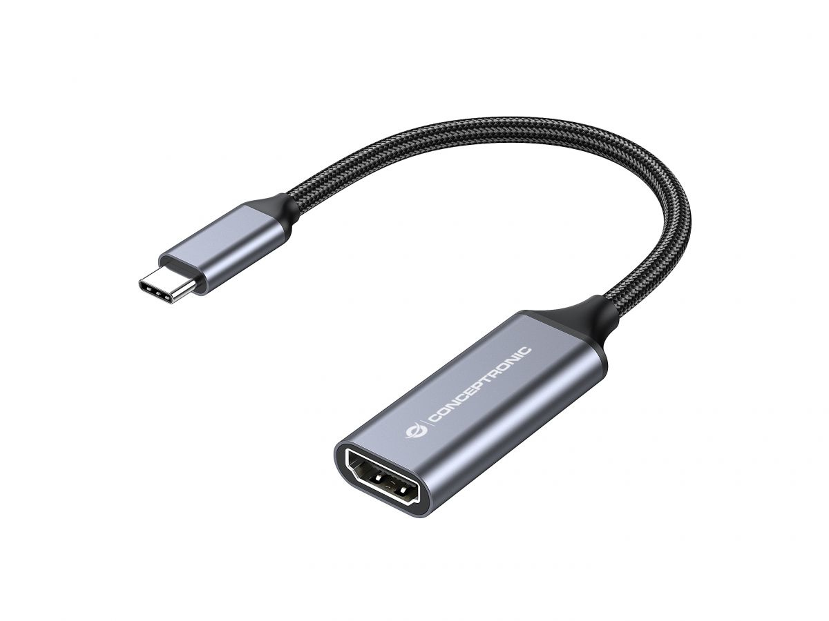 Conceptronic - Cable Conversor Conceptronic USB-C para HDMI 18 CM Gris