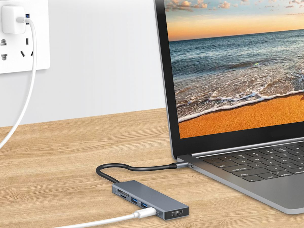 Conceptronic - HUB USB Conceptronic 6-in-1 USB-C 3.2 > 2x USB-A 3.0 + HDMI + USB-C (PD100W) + Lt.Tarjetas