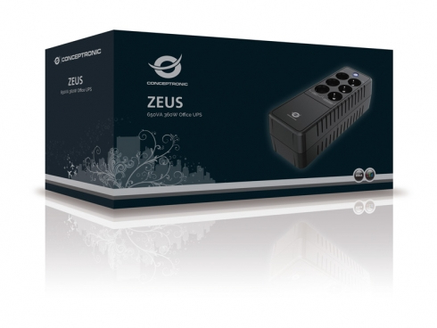 Conceptronic - UPS Conceptronic ZEUS 650VA 360W Office c/Schuko