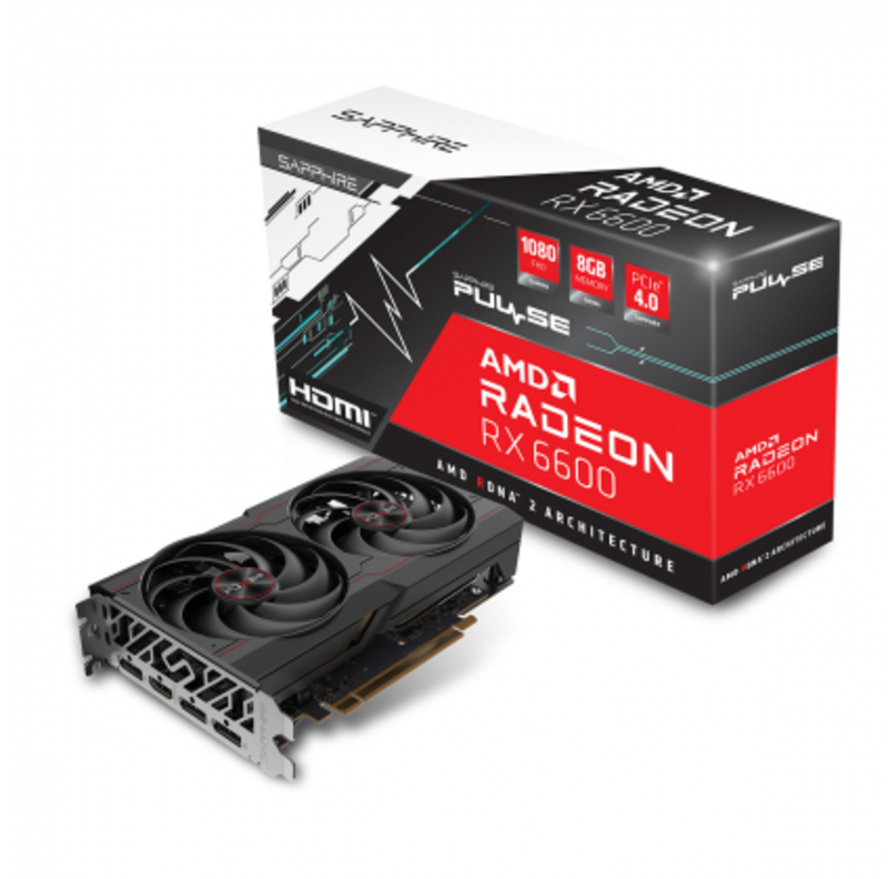 Tarjeta Gráfica Sapphire Radeon RX 6600 Pulse 8GB GD6