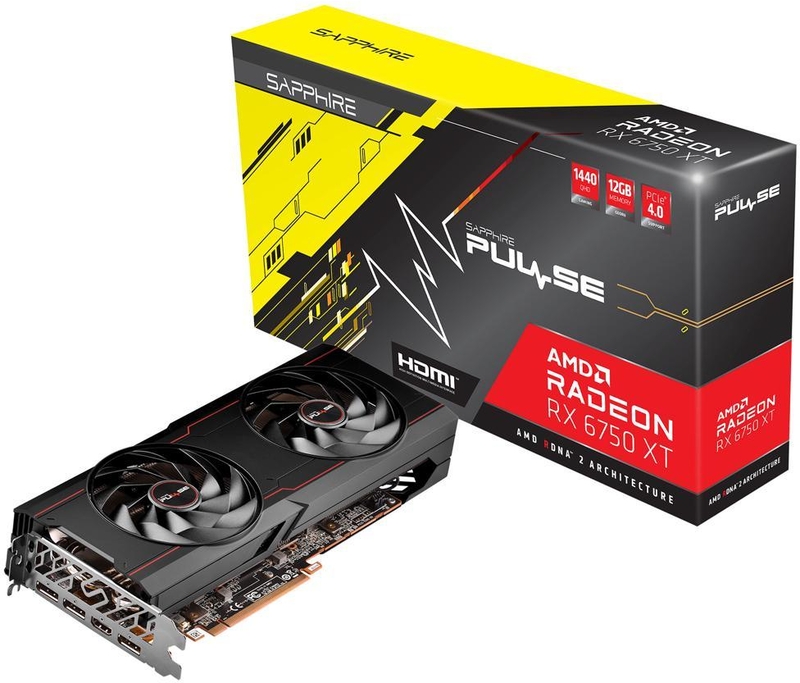 Sapphire - Tarjeta Gráfica Sapphire Radeon RX 6750 XT Pulse OC 12GB GD6