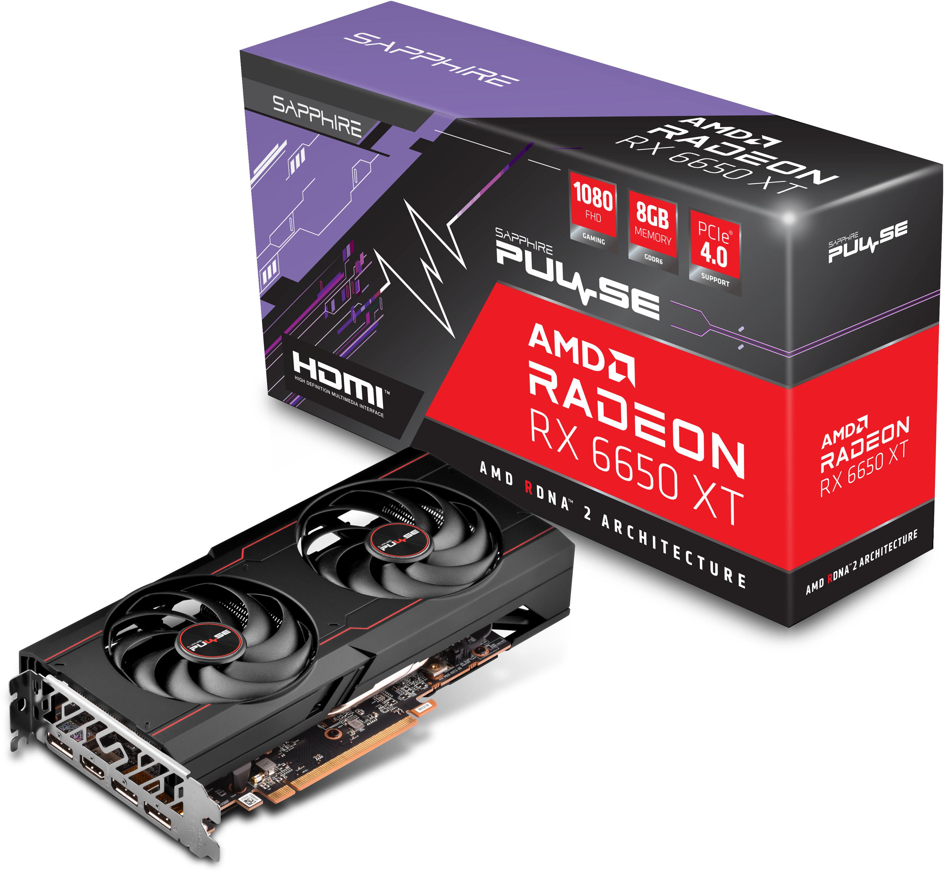 Sapphire - ** B Grade ** Tarjeta Gráfica Sapphire Radeon RX 6650 XT Pulse OC 8GB GDDR6