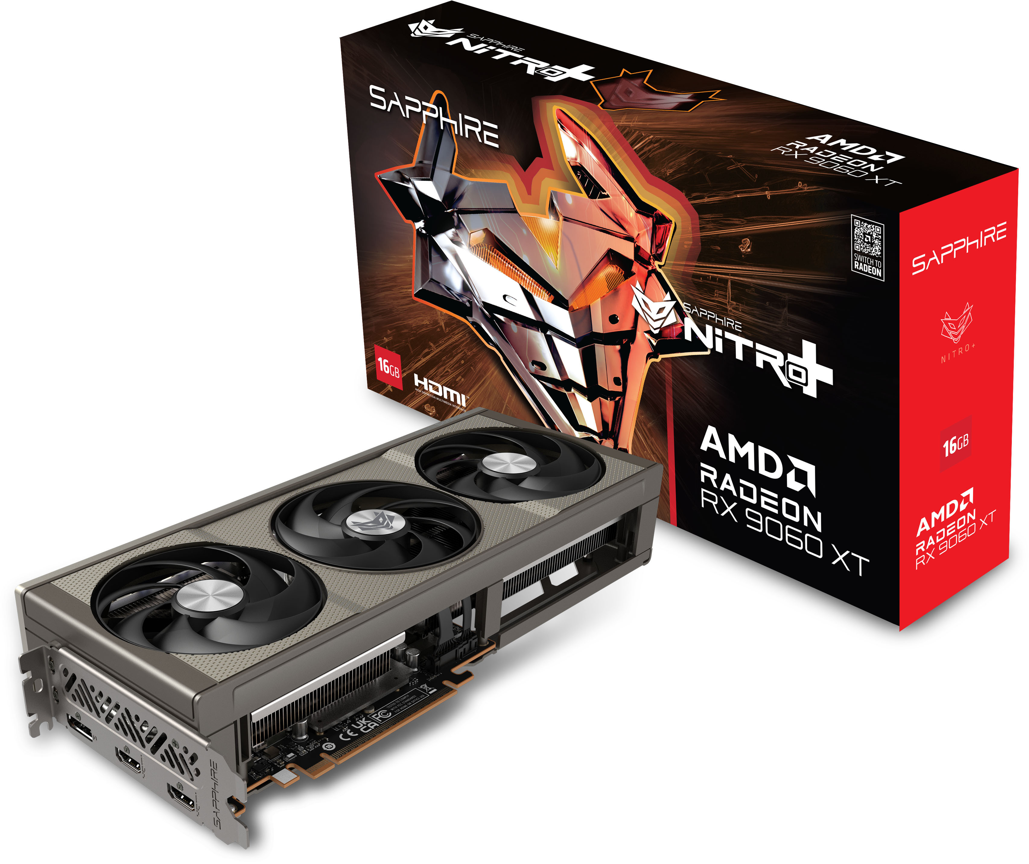 Sapphire - Tarjeta Gráfica Sapphire Radeon RX 9060 XT Nitro+ OC 16GB GDDR6