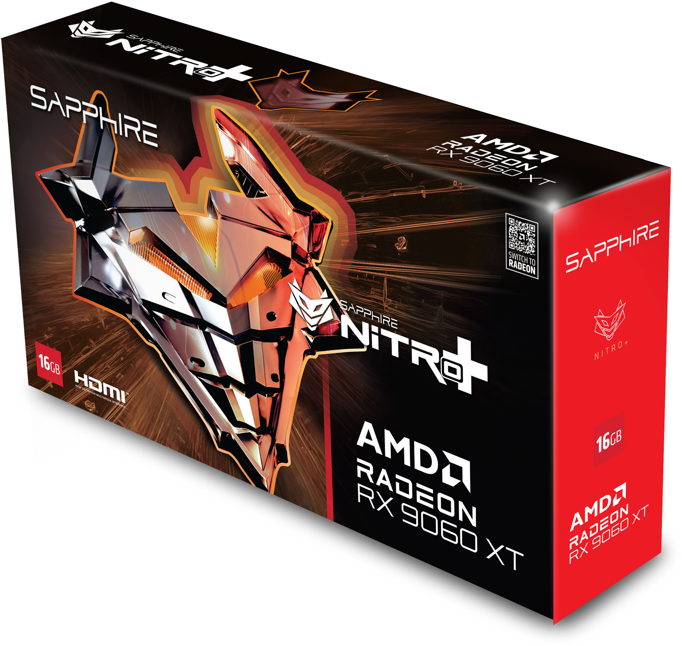 Sapphire - Tarjeta Gráfica Sapphire Radeon RX 9060 XT Nitro+ OC 16GB GDDR6