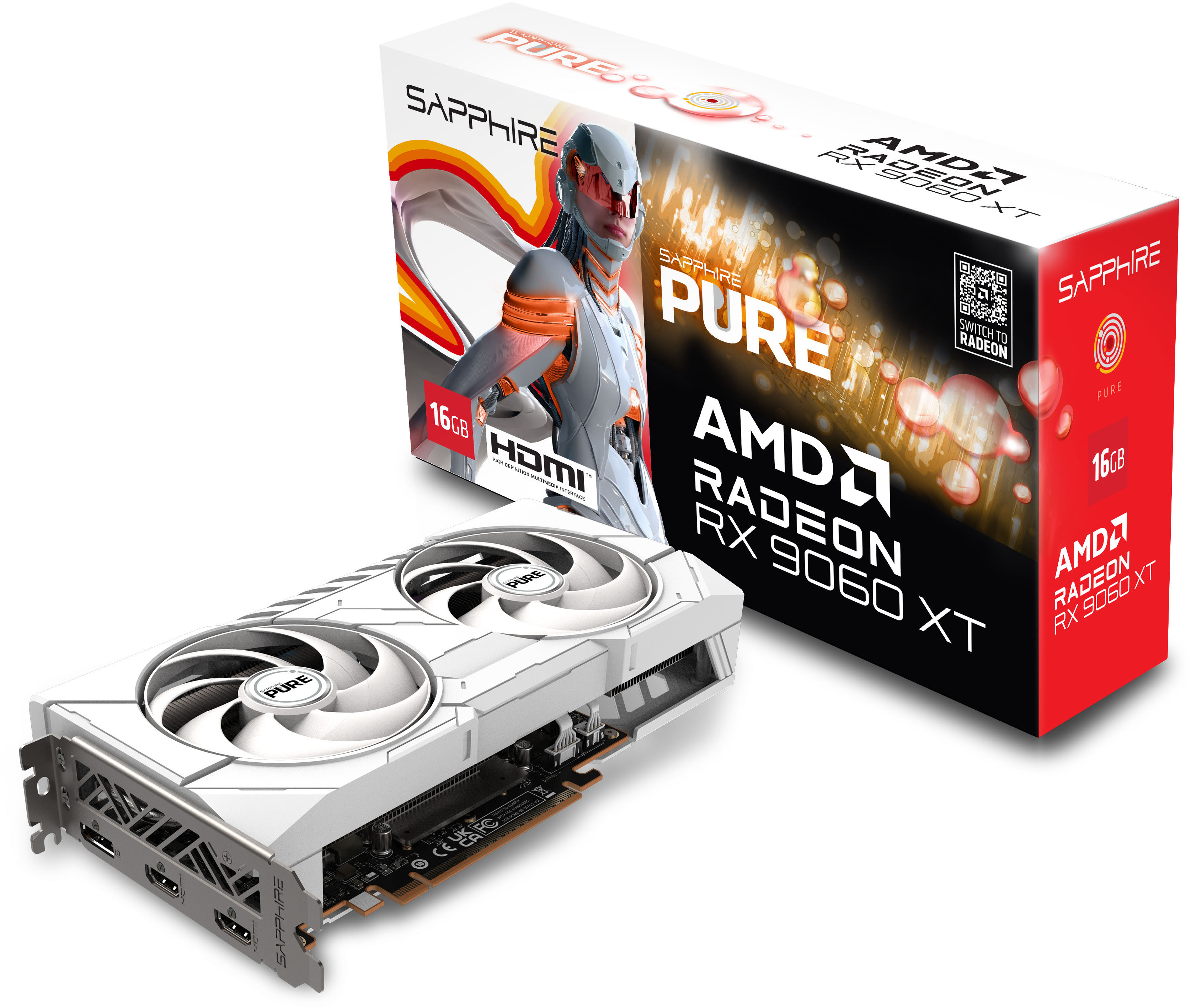 Sapphire - Tarjeta Gráfica Sapphire Radeon RX 9060 XT Pure OC 16GB GDDR6