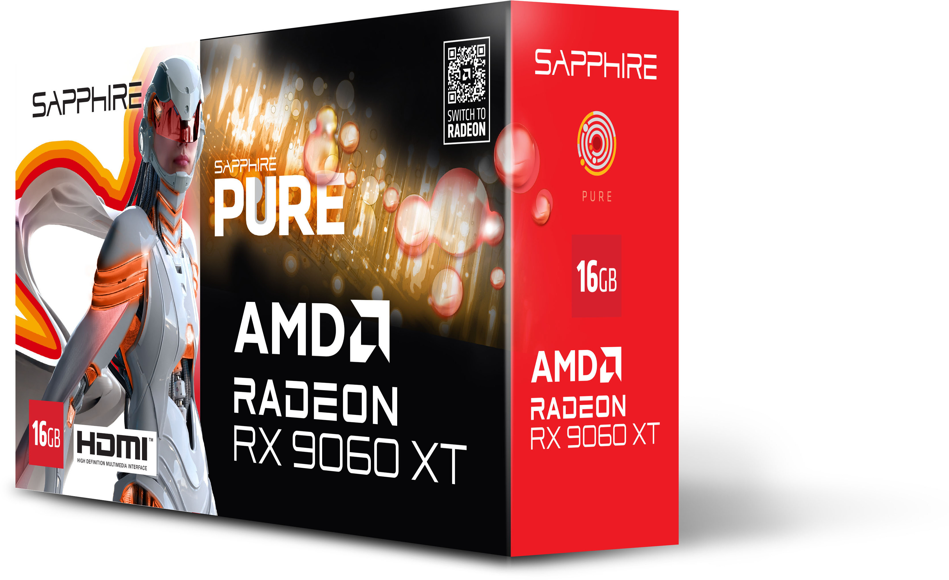 Sapphire - Tarjeta Gráfica Sapphire Radeon RX 9060 XT Pure OC 16GB GDDR6