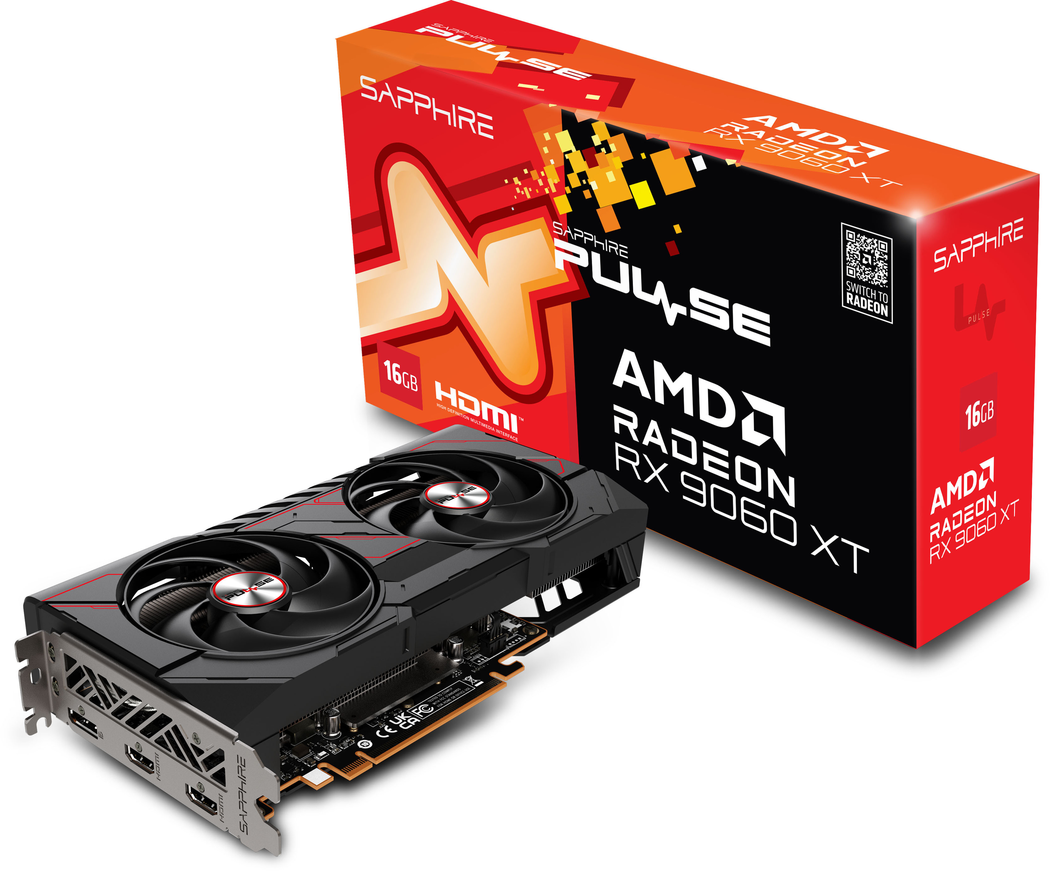 Sapphire - Tarjeta Gráfica Sapphire Radeon RX 9060 XT Pulse 16GB GDDR6