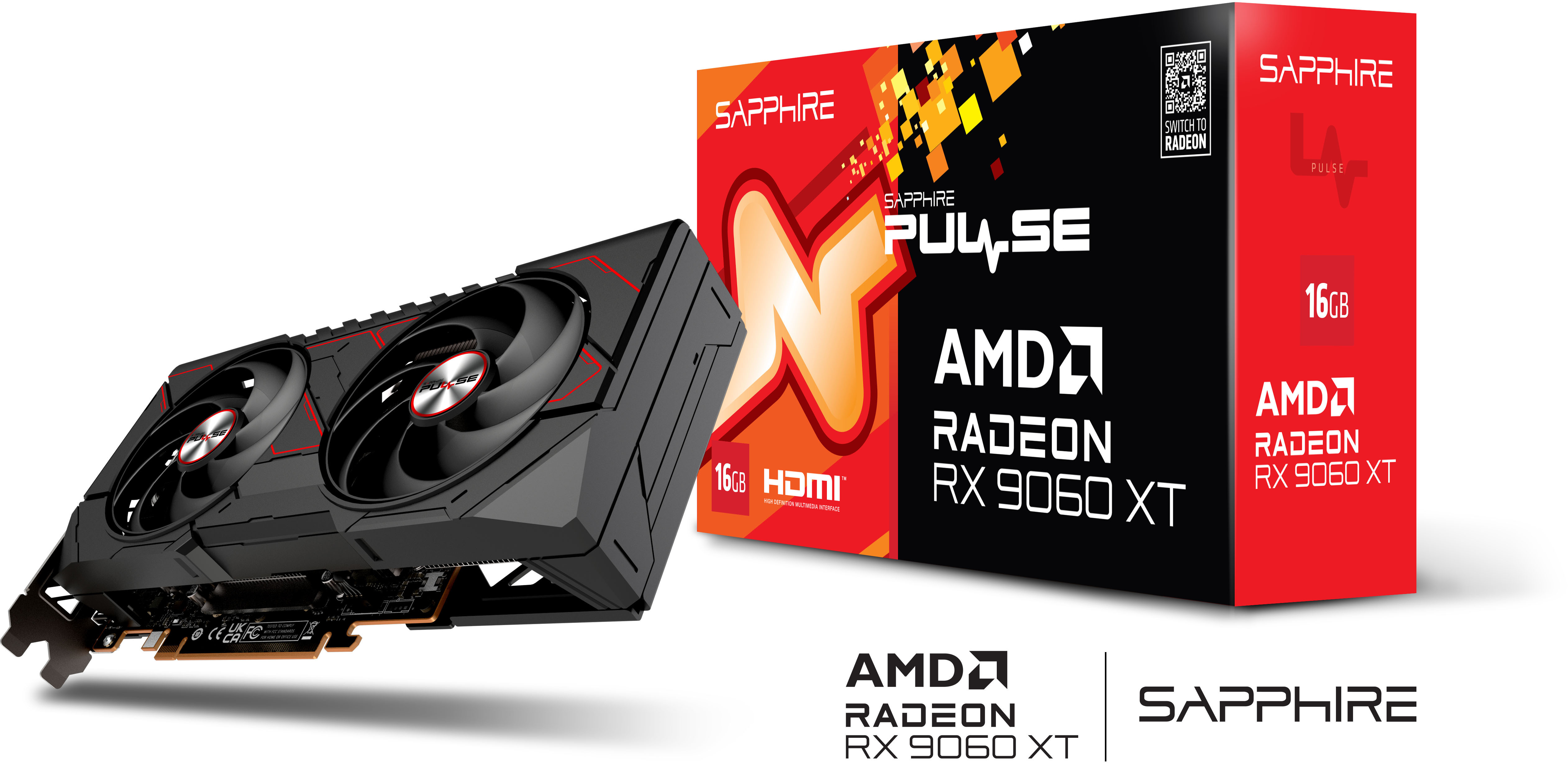 Sapphire - Tarjeta Gráfica Sapphire Radeon RX 9060 XT Pulse 16GB GDDR6