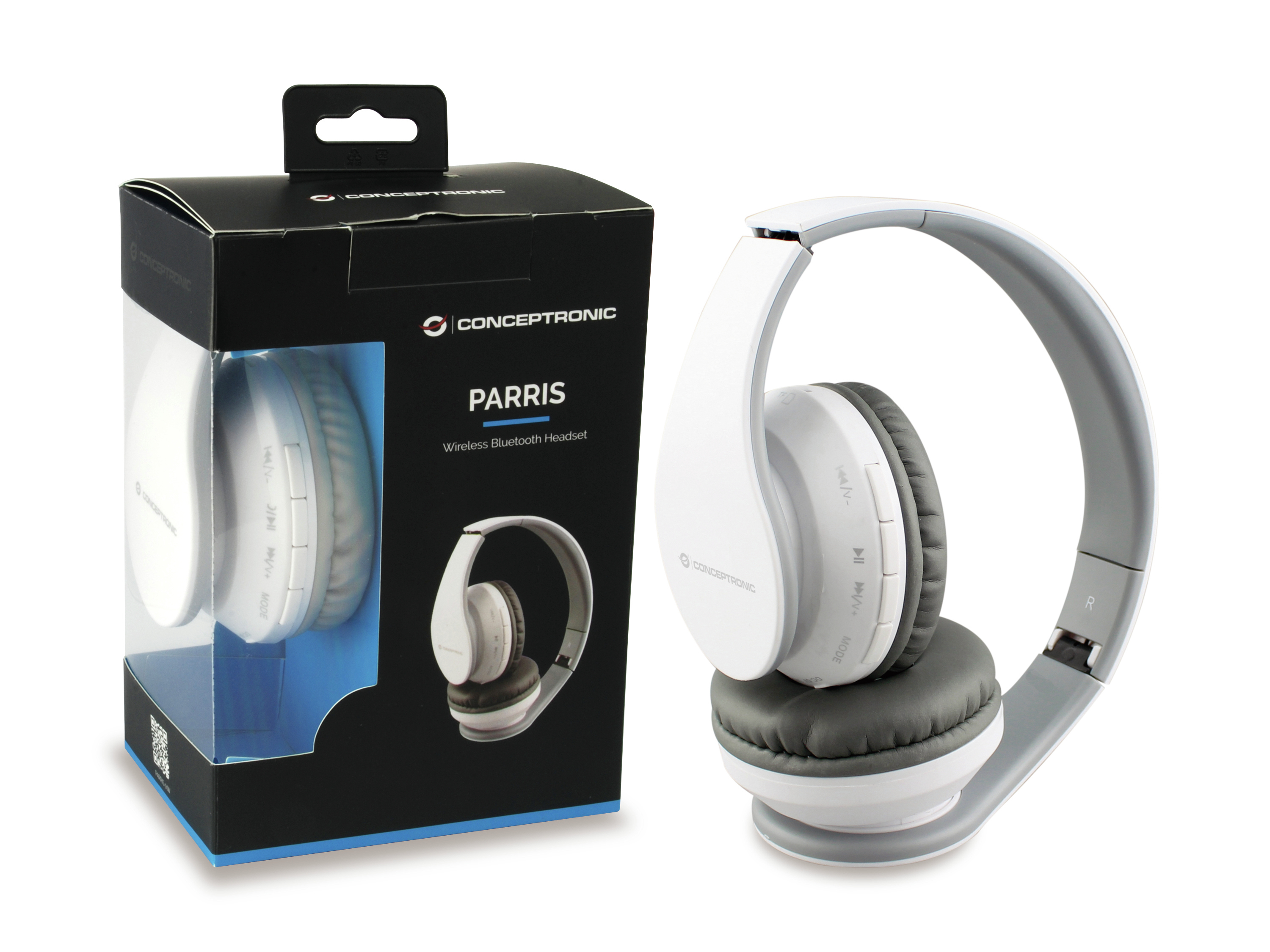 Conceptronic - Headset Conceptronic Polona PARRIS01W Bluetooth Stereo Blanco