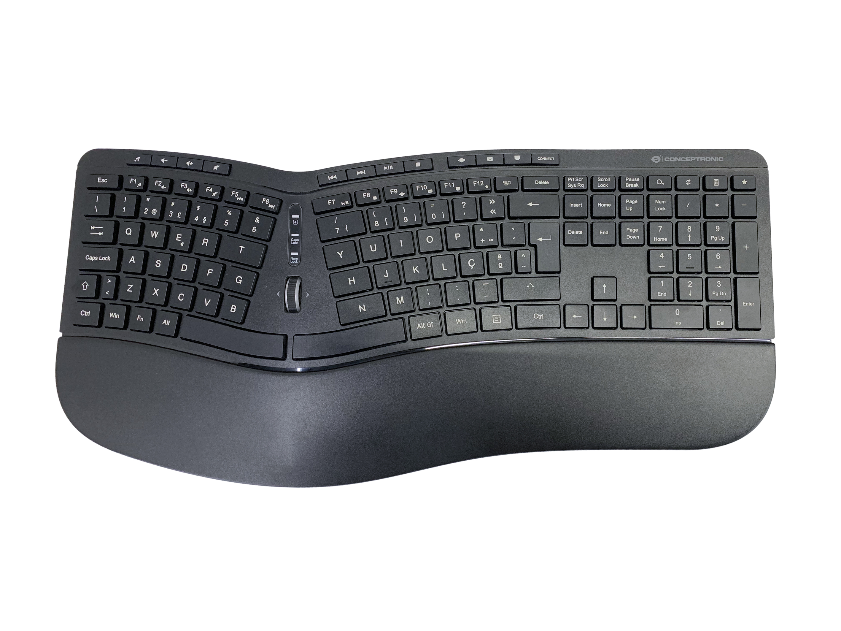 Conceptronic - Teclado + Ratón Ergonómico Wireless Conceptronic ORAZIO02PT Negro (PT)