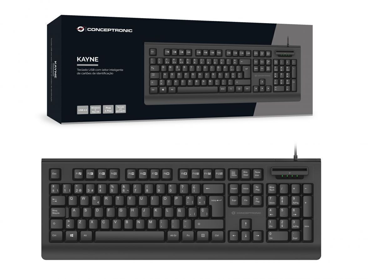 Conceptronic - Teclado Conceptronic KAYNE01PT Preto (PT)