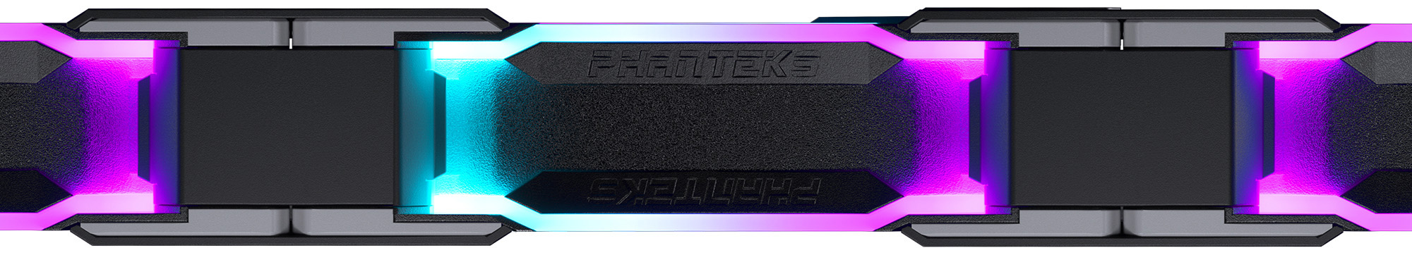 Phanteks - Ventilador Phanteks D30 PWM reverse Airflow D-RGB Negro Pack 3 - 120mm