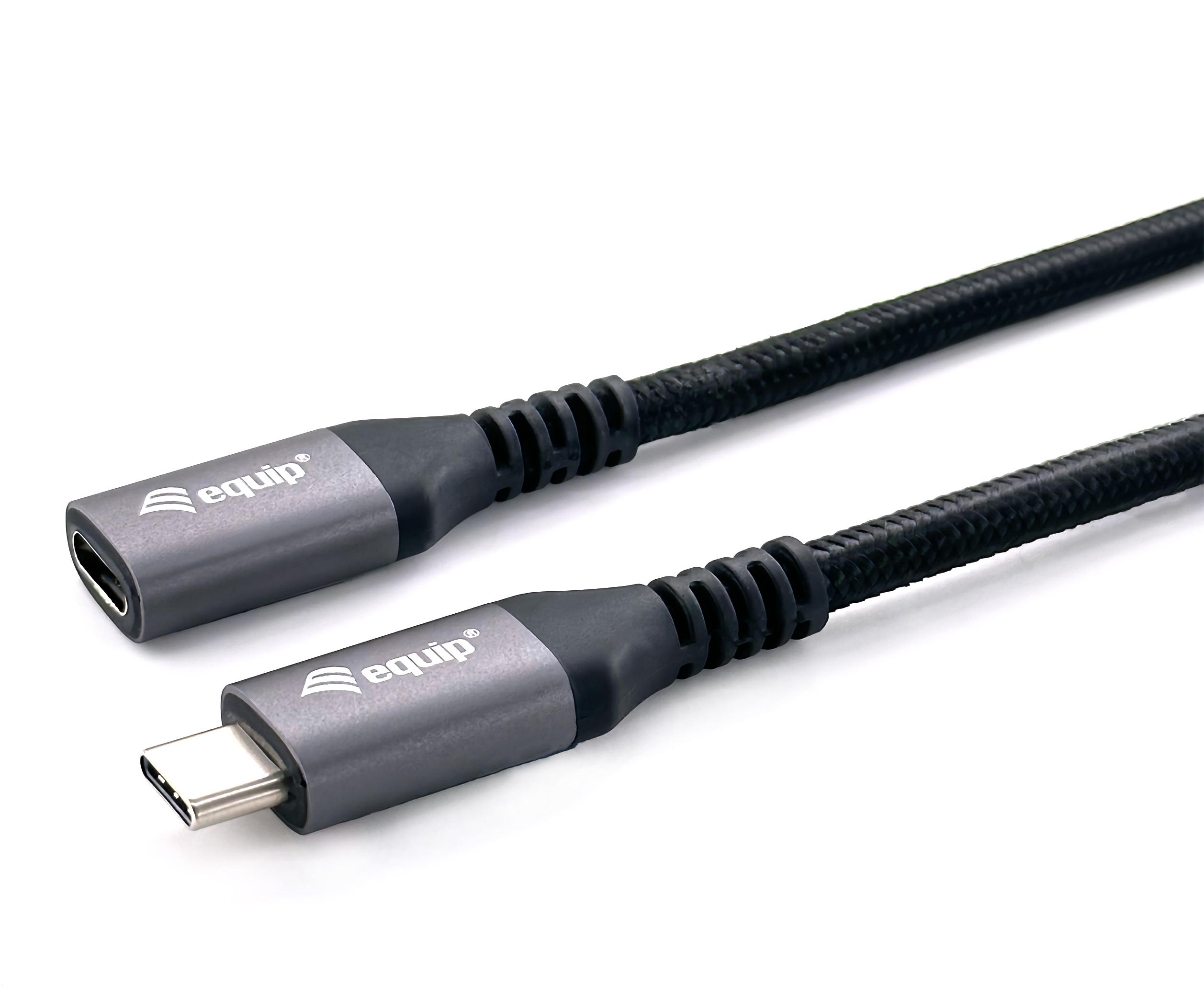 Equip - Cable Equip Extensión USB 3.2 Gen 2 10Gbps, USB-C M/F 0.5 M Negro