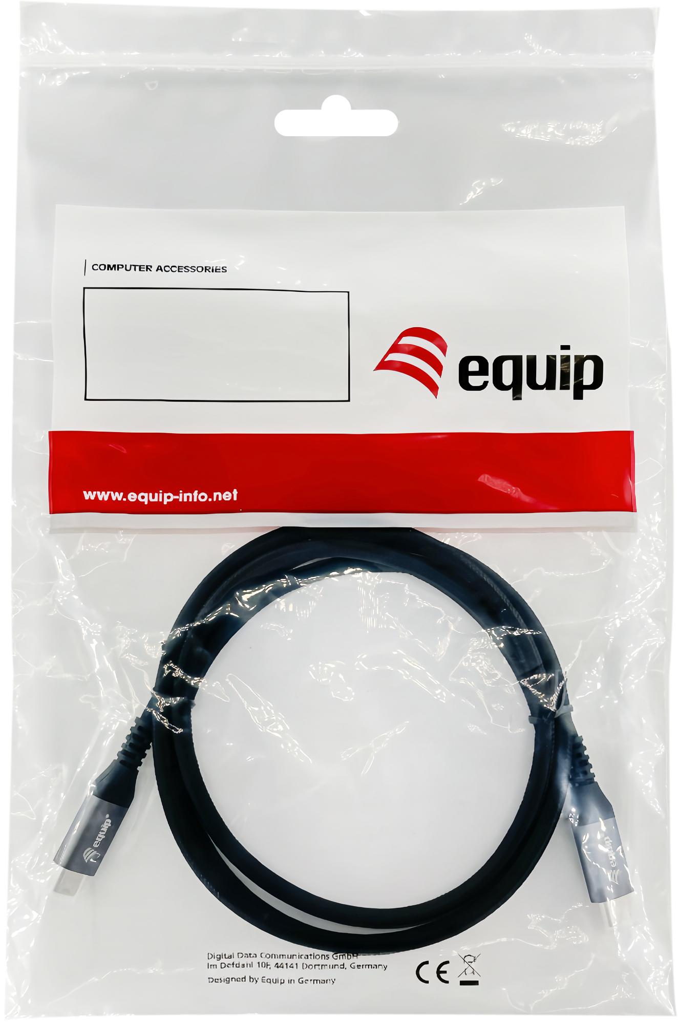 Equip - Cable Equip Extensión USB 3.2 Gen 2 10Gbps, USB-C M/F 0.5 M Negro