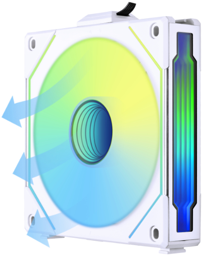 Lian Li - Ventilador Lian Li UNI FAN SL120 Infinity Wireless RGB Reverse Blade PWM Blanco 120mm (Pack 3)