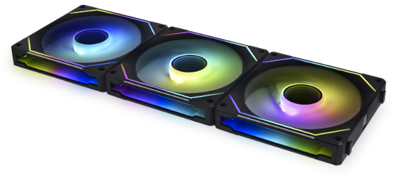 Lian Li - Ventilador Lian Li UNI FAN SL120 Infinity RGB Reverse Blade PWM Blanco 120mm (Pack 3)