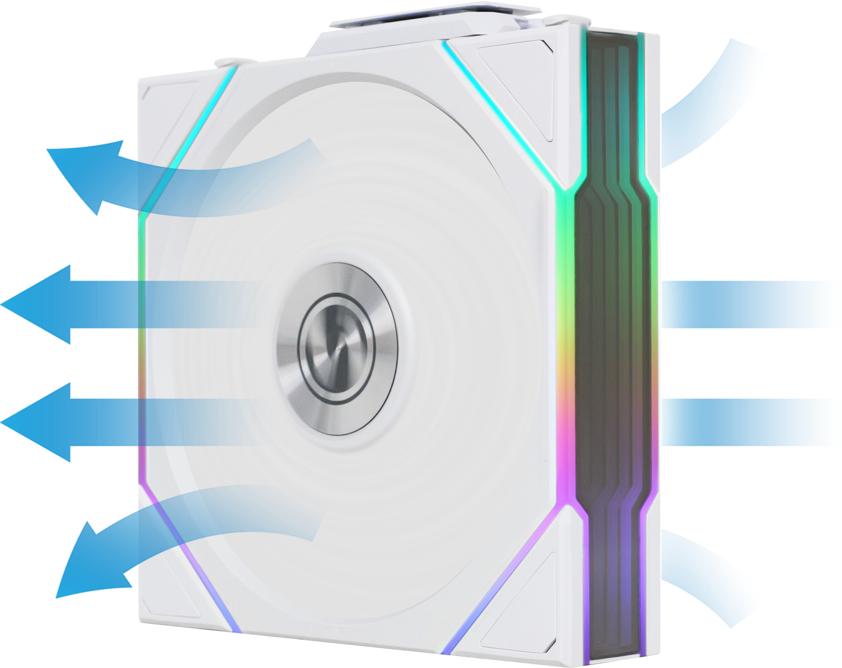 Lian Li - Ventilador Lian Li UNI FAN TL120 RGB Wireless Reverse PWM Blanco 120mm (Pack 3)