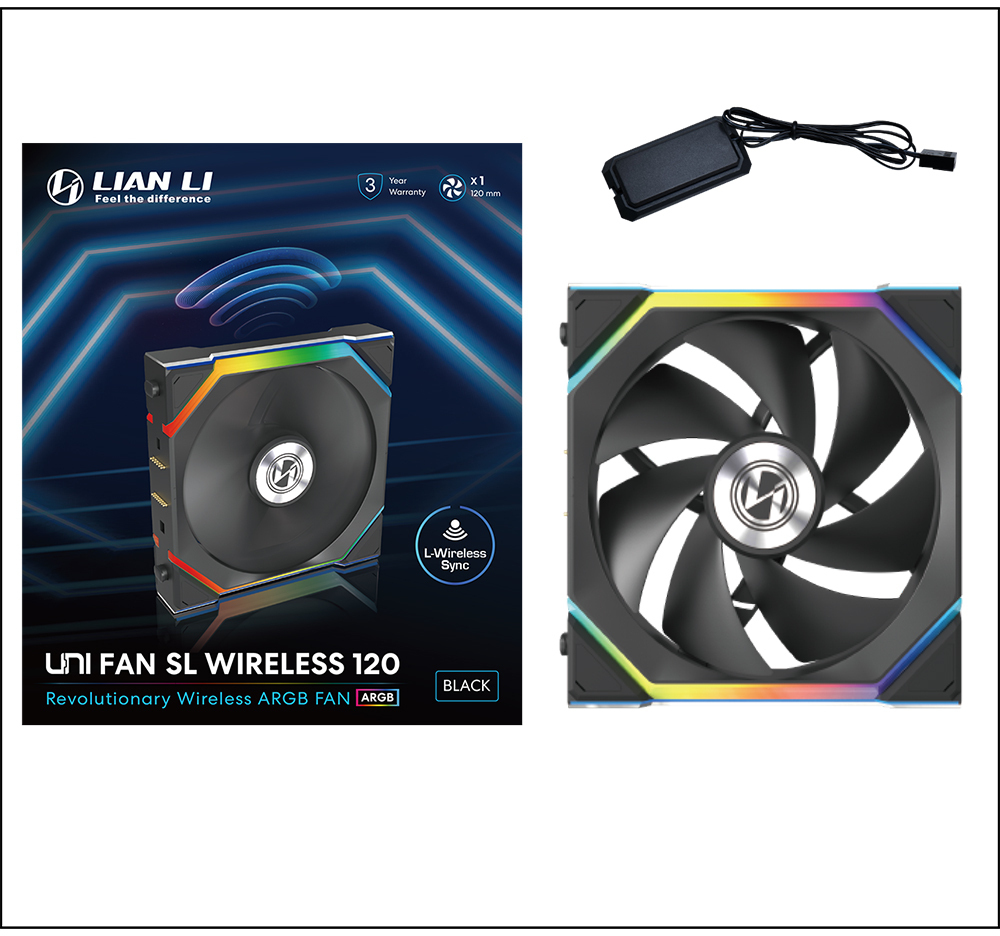 Lian Li - Ventilador Lian Li UNI FAN SL120 Wireless RGB PWM Negro 120mm