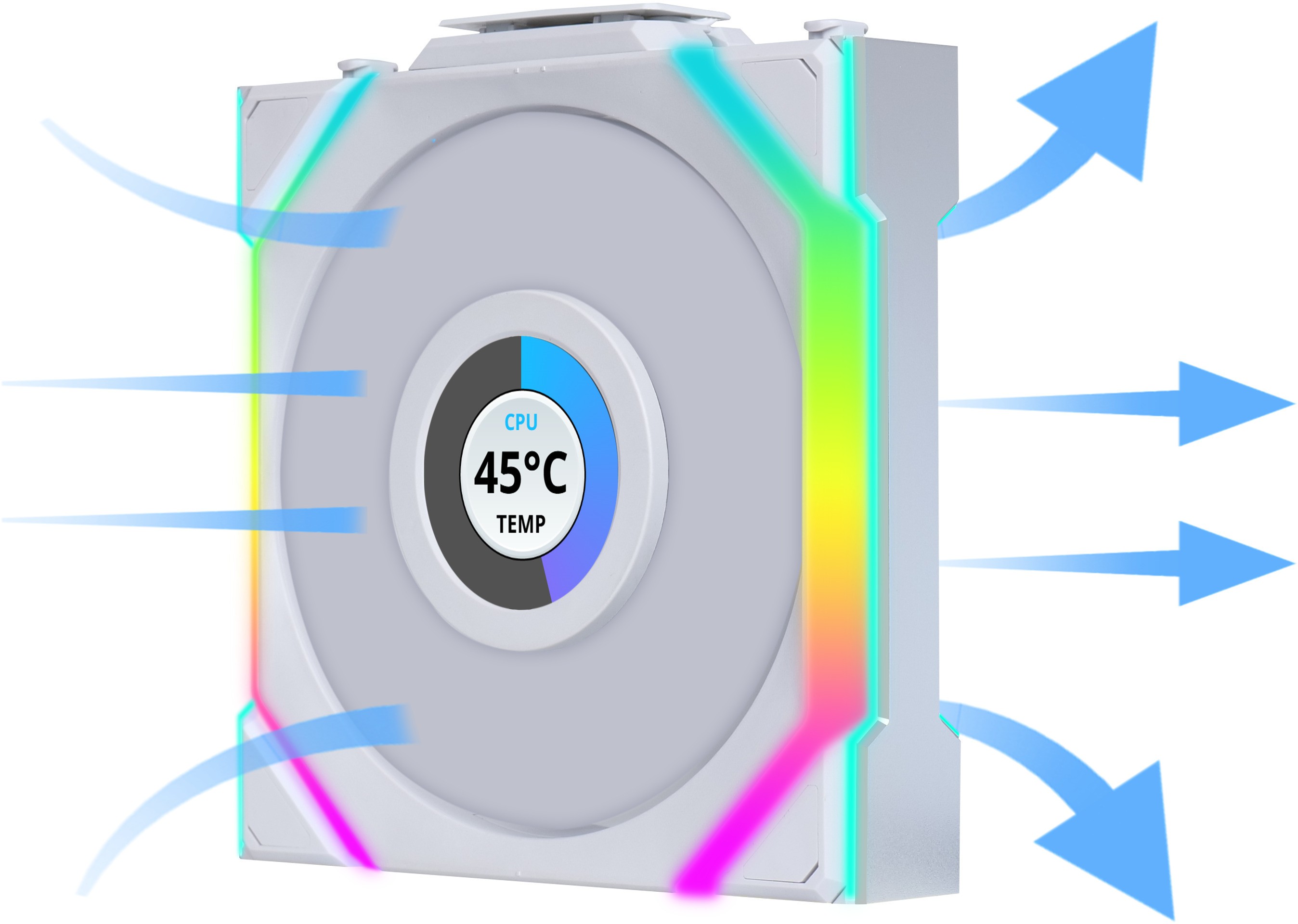 Lian Li - Ventilador Lian Li UNI FAN SL120 LCD Wireless RGB PWM Blanco 120mm