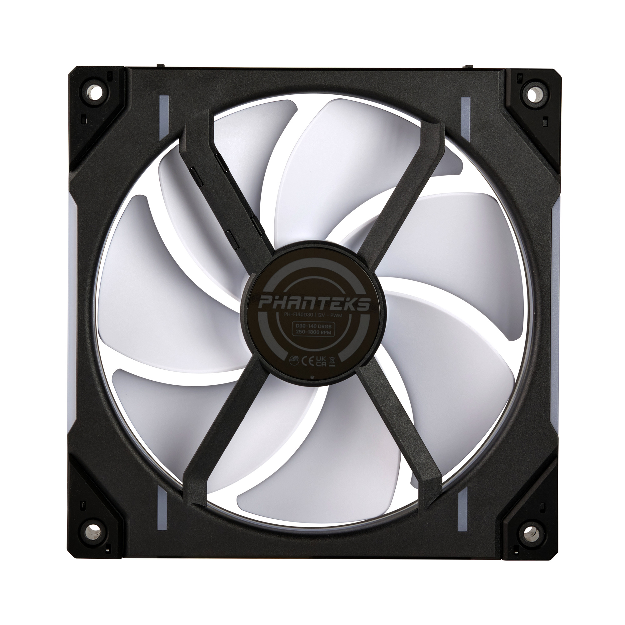 Phanteks - Ventilador Phanteks D30 PWM D-RGB Negro Pack 3 - 140mm