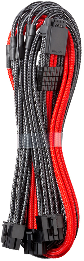 CableMod - Cable CableMod C-Series Pro ModMesh 12VHPWR 3x PCI-e para Asus/Seasonic 60cm Carbono Rojo