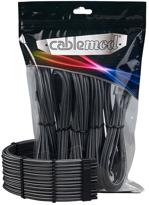 Kit Extensión CableMod Pro ModMesh 12VHPWR para 3x PCI-e 45cm Carbono
