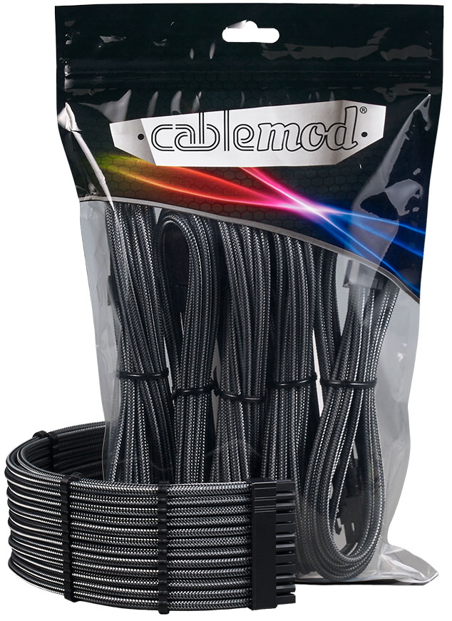 CableMod - Kit Extensión CableMod Pro ModMesh 12VHPWR para 3x PCI-e 45cm Carbono