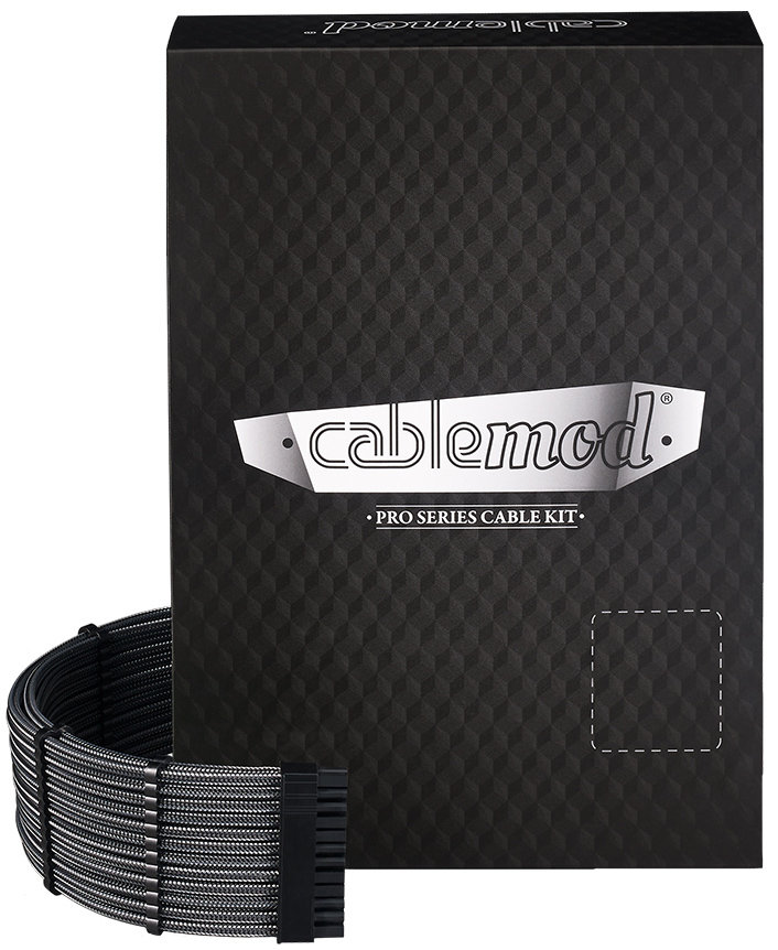 CableMod - Kit de Cable CableMod C-Series Pro ModMesh 12VHPWR para Corsair RM, RMi, RMx Black Label Carbono