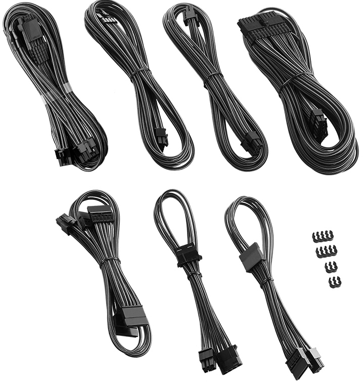 CableMod - Kit de Cable CableMod C-Series Pro ModMesh 12VHPWR para Corsair RM, RMi, RMx Black Label Carbono