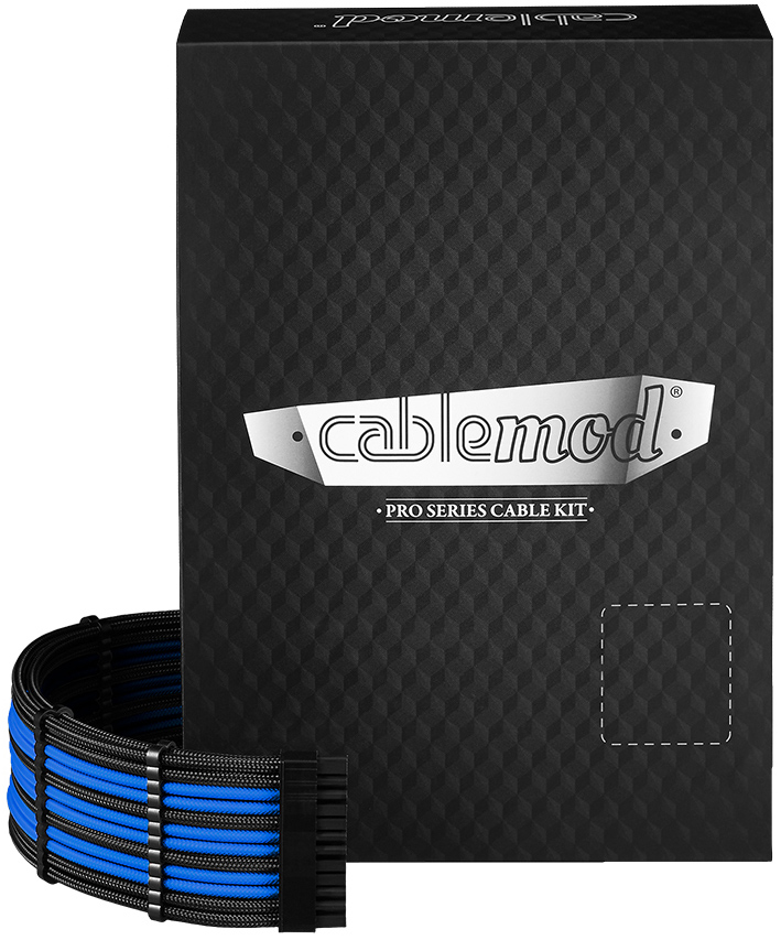 Kit de Cable CableMod C-Series Pro ModMesh 12VHPWR para Corsair RM, RMi, RMx Black Label Negro y Azul