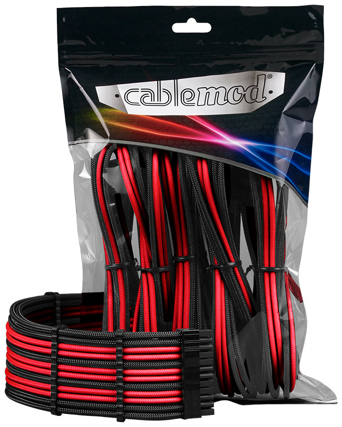 CableMod - Kit Extensión CableMod Pro ModMesh 12VHPWR para 3x PCI-e 45cm Negro Rojo