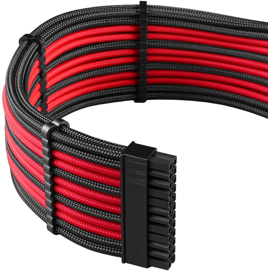 CableMod - Kit de Cable CableMod C-Series Pro ModMesh 12VHPWR para Corsair RM, RMi, RMx Black Label Negro y Rojo