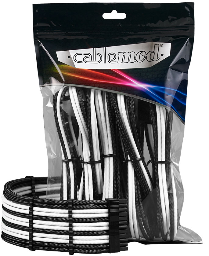 Kit Extensión CableMod Pro ModMesh 12VHPWR para 3x PCI-e 45cm Negro y Blanco
