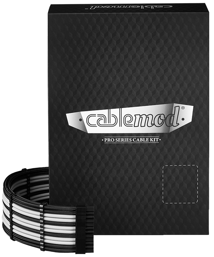 Kit de Cable CableMod C-Series Pro ModMesh 12VHPWR para Corsair RM, RMi, RMx Black Label Negro y Blanco