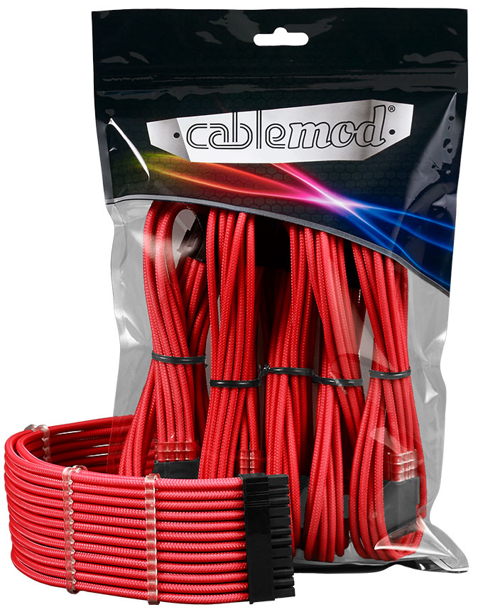 CableMod - Kit Extensión CableMod Pro ModMesh 12VHPWR para 3x PCI-e 45cm Rojo