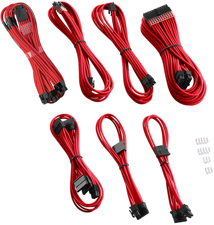 CableMod - Kit de Cable CableMod C-Series Pro ModMesh 12VHPWR para Corsair RM, RMi, RMx Black Label Rojo