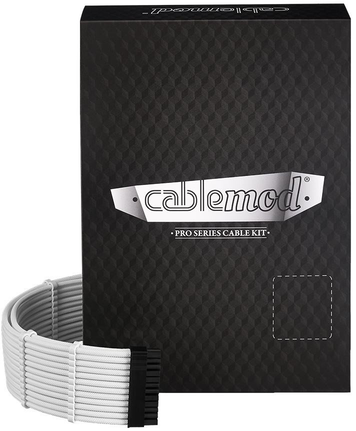 Kit de Cable CableMod C-Series Pro ModMesh 12VHPWR para Corsair RM, RMi, RMx Black Label Blanco
