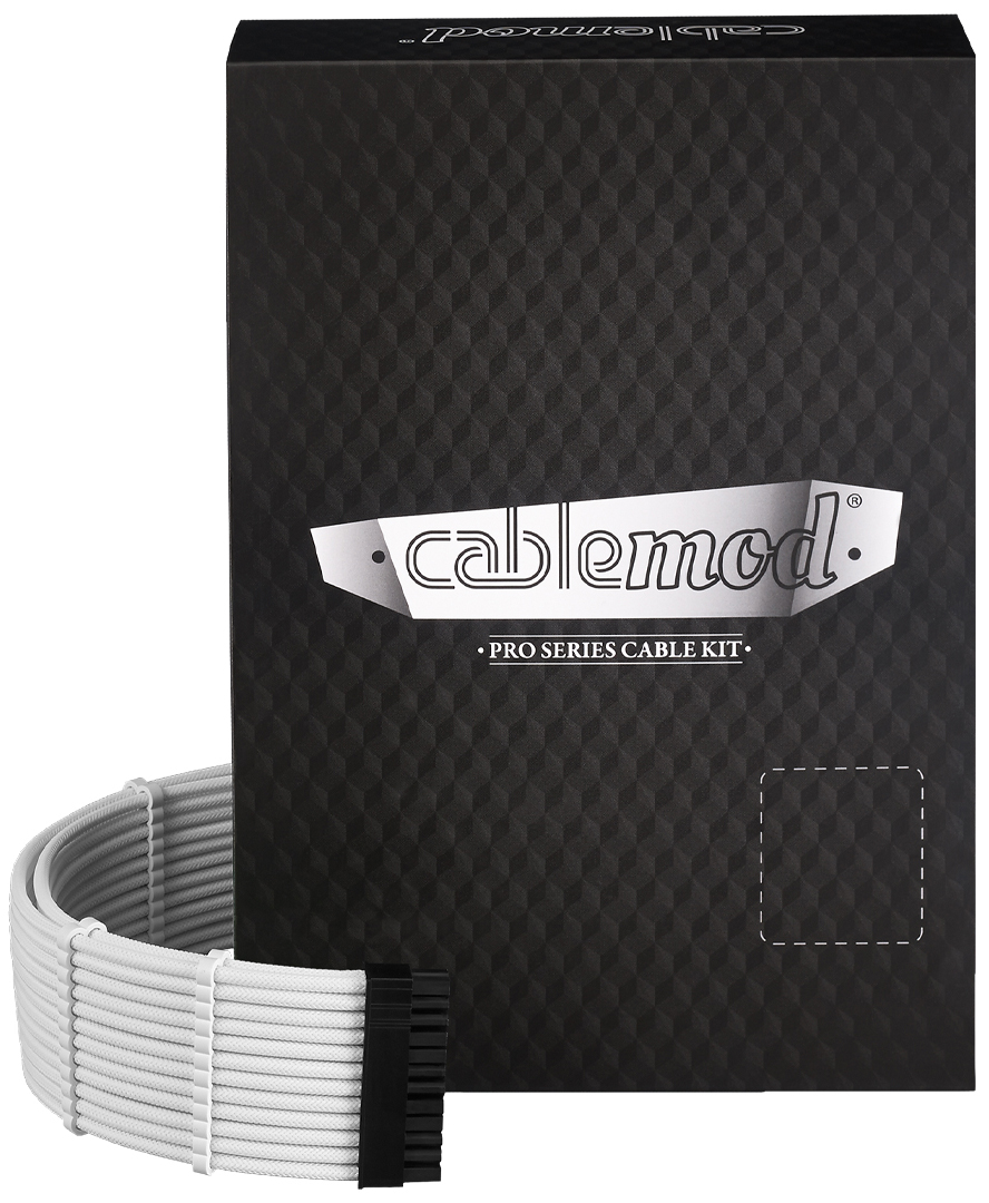 Kit de Cables Duplo CableMod RT-Series Pro ModMesh 12VHPWR para ASUS/Seasonic Blanco