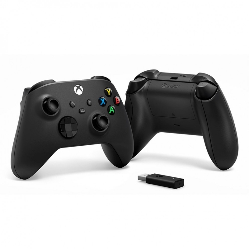 Microsoft - Gamepad Microsoft Xbox Wireless Negro + Adaptador para Windows