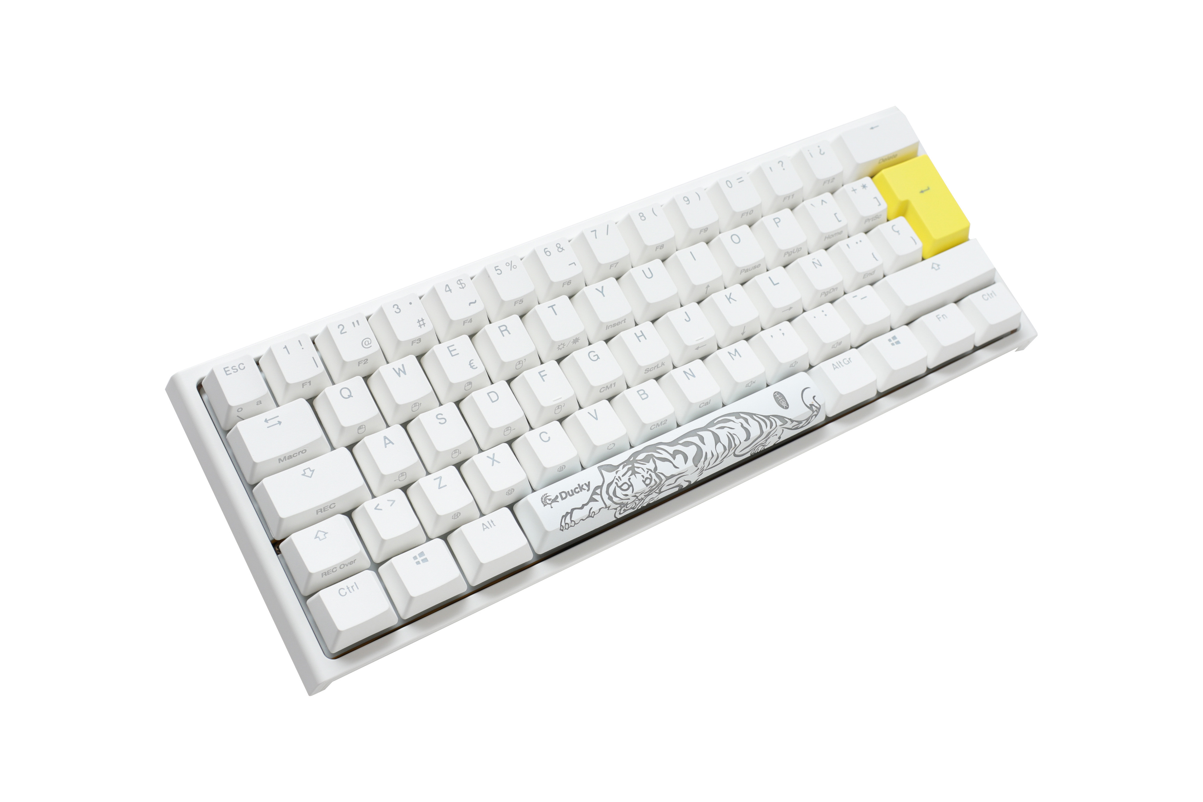 Ducky - Teclado Ducky ONE 2 PRO Classic Mini 60% Pure White, Kailh Red, RGB, PBT - Mecánico (ES)