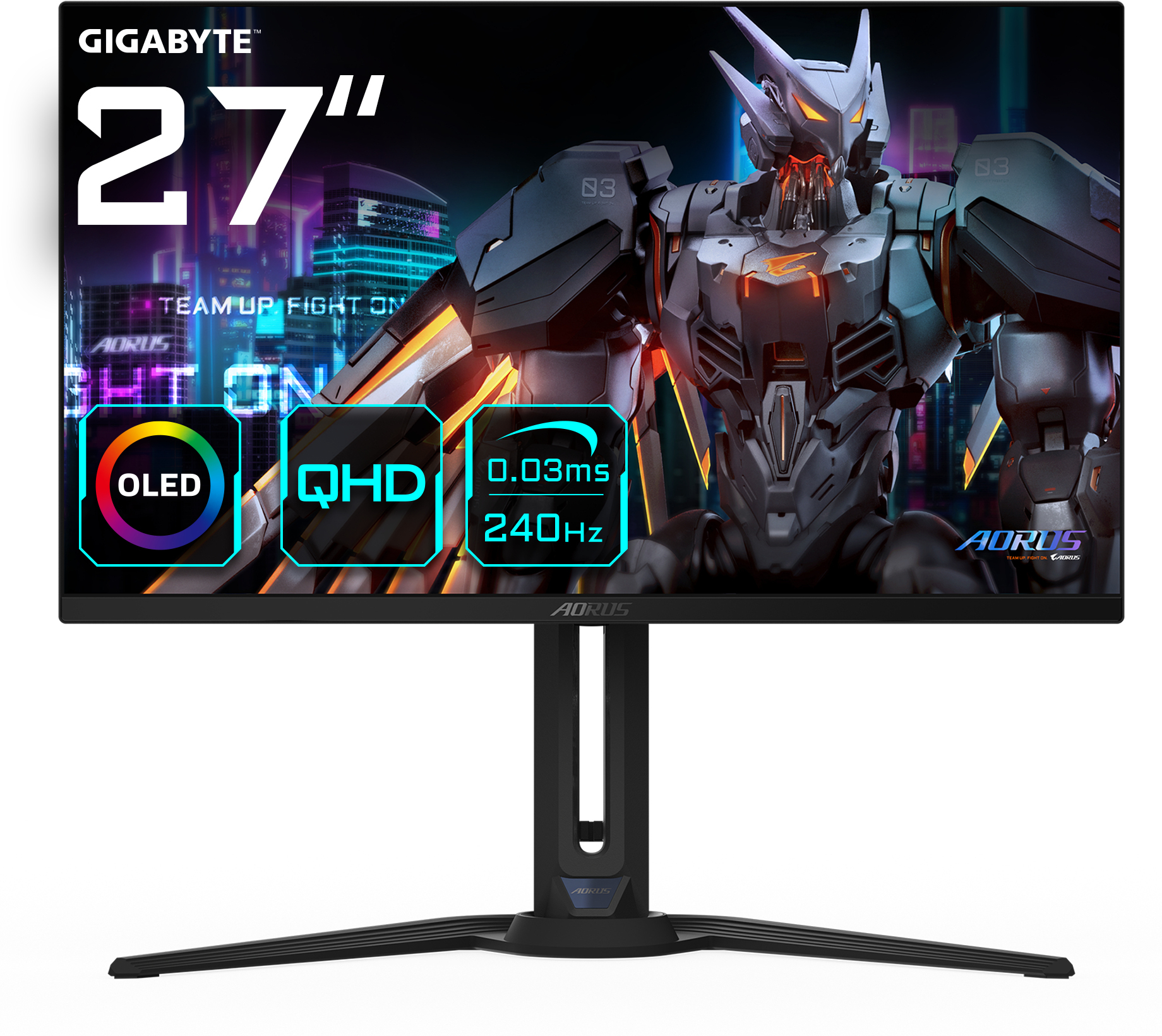 Monitor Gigabyte AORUS 27" FO27Q2 OLED QHD 16:9 240Hz HDR400 1ms