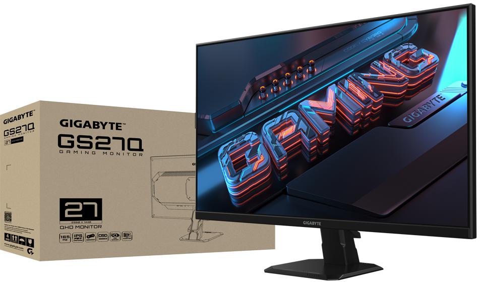 Gigabyte - Monitor Gigabyte 27" GS27Q IPS QHD 165Hz ( 170Hz OC ) 1ms FreeSync Premium