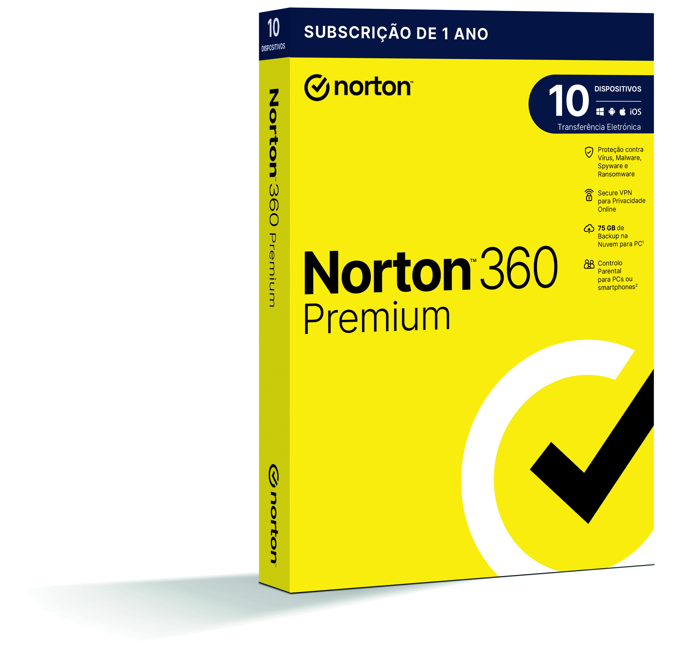 Norton 360 Premium Cloud 75 GB (1 usuario / 10 dispositivos / 1 año)