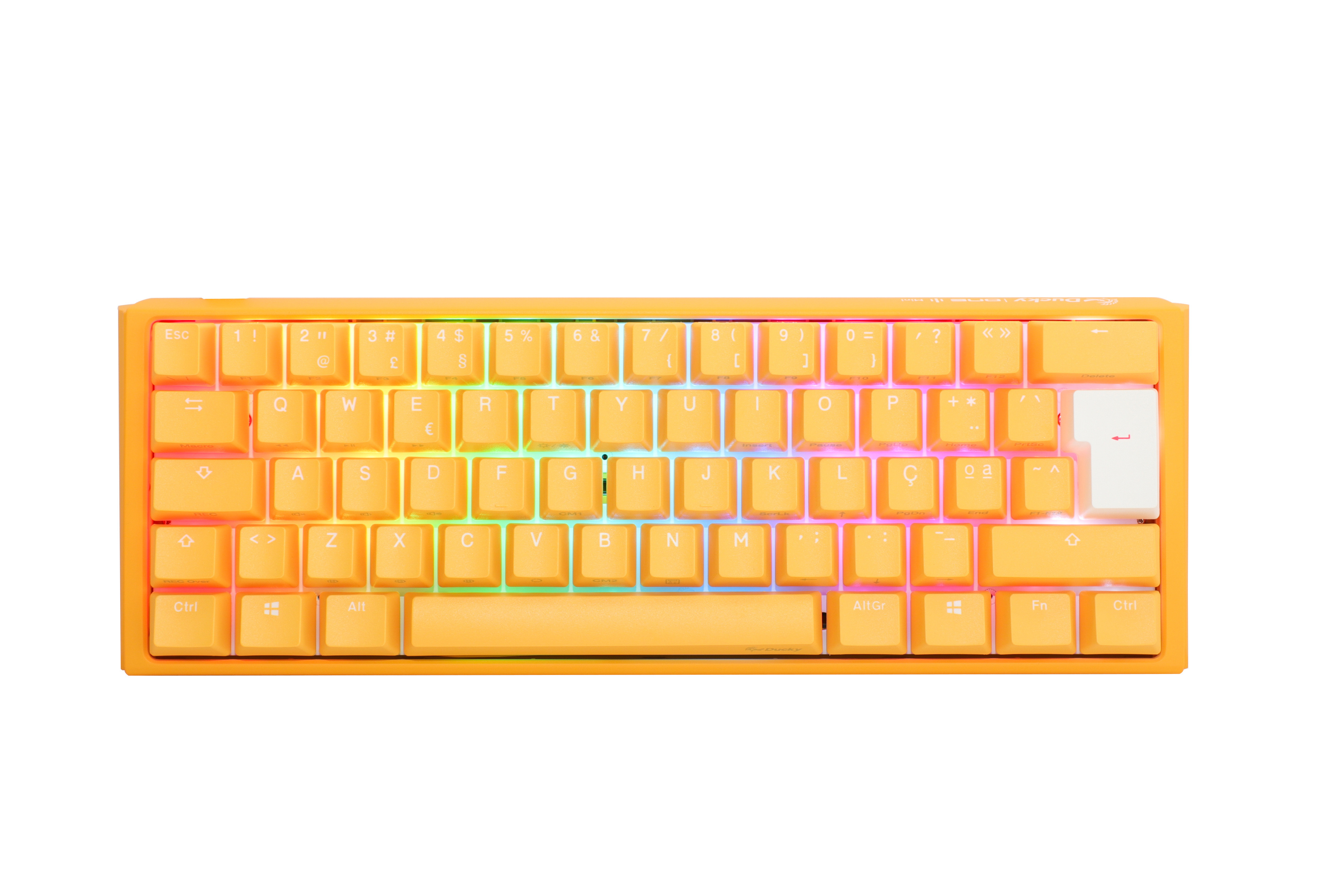 Ducky - Teclado Ducky One 3 Yellow Ducky Mini 60%, Hot-swappable, MX-Brown, RGB, PBT - Mecánico (DE)