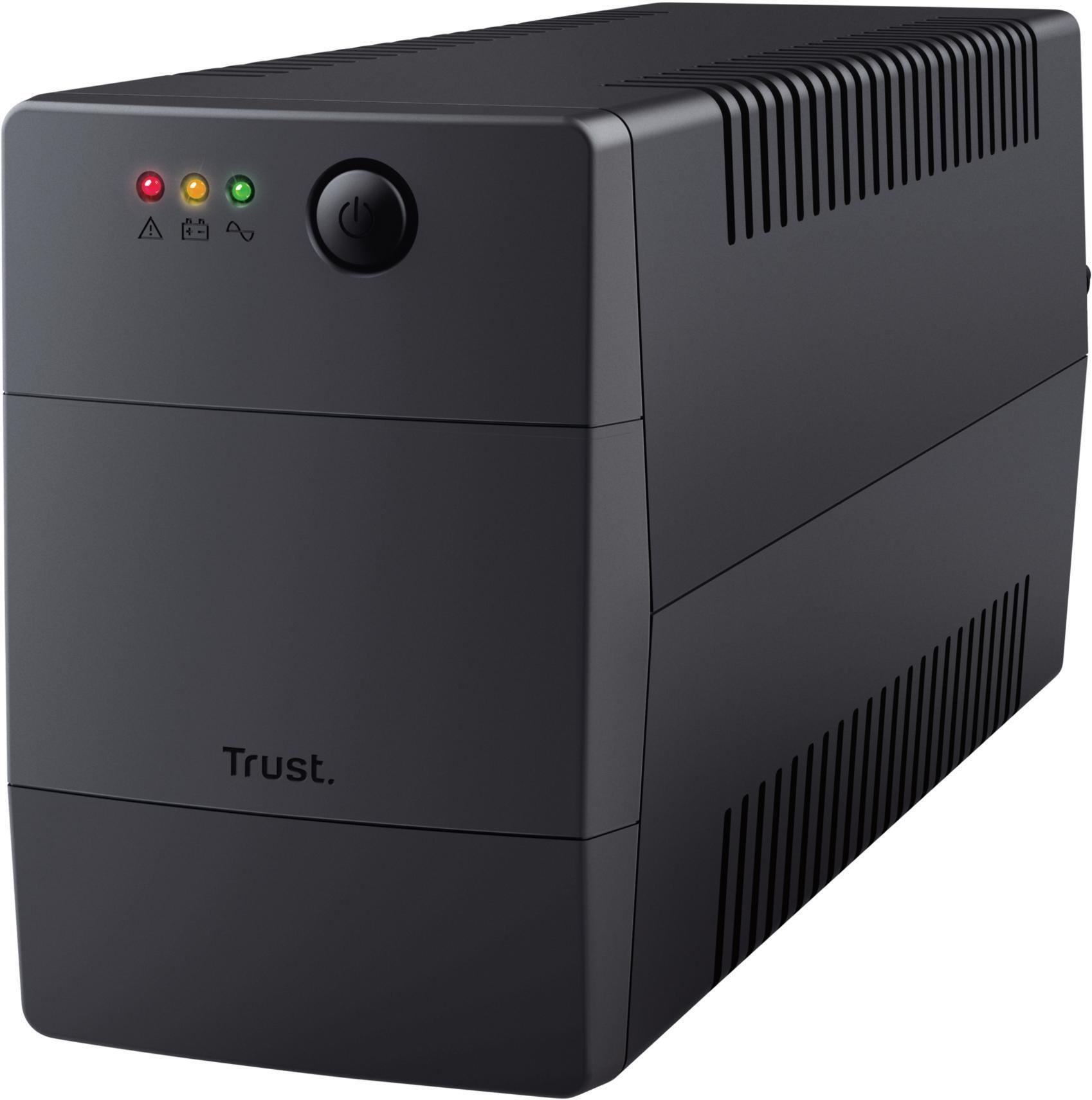 Trust - UPS Trust Ininterrumpida 800VA con 2 Tomas Eléctricas