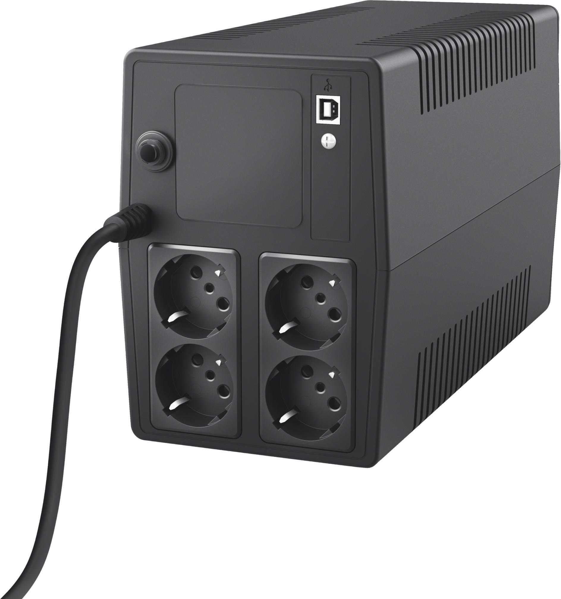 Trust - UPS Trust Ininterrumpida 1000VA con 4 Tomas Eléctricas